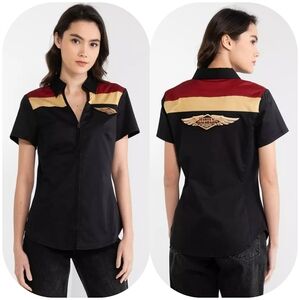 NWT Harley Davidson Women's 120th Anniversary Element Zip Front Shirt Size 3X